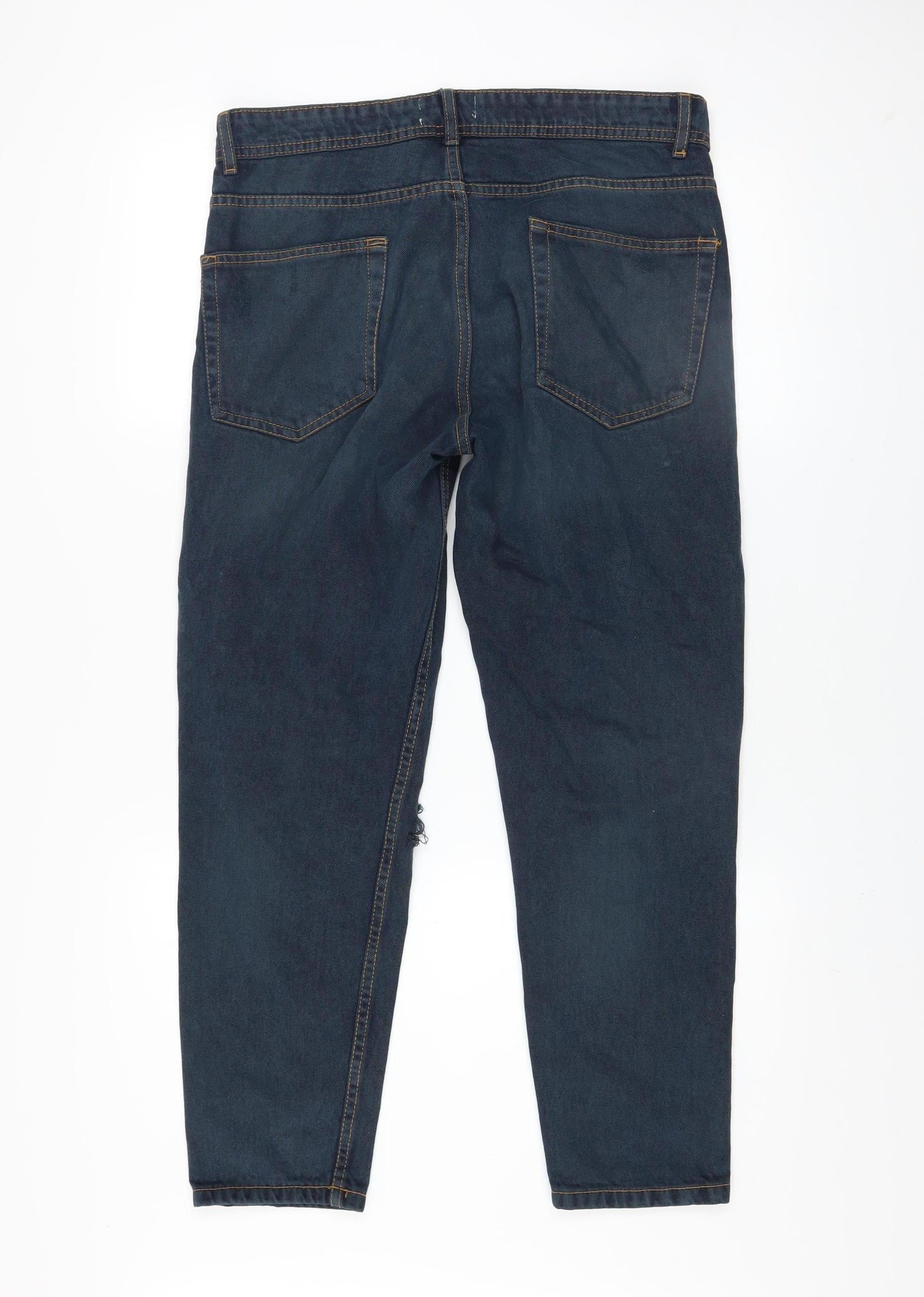Mens UK Size 32 Don't Think Twice Regular Fit Straight Blue Jeans