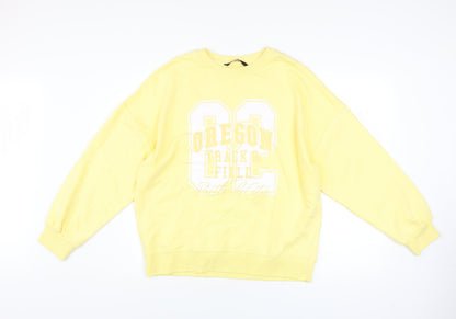 Womens UK Size M Marks and Spencer Yellow Pullover Sweatshirt