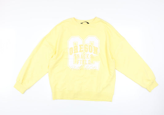 Womens UK Size M Marks and Spencer Yellow Pullover Sweatshirt