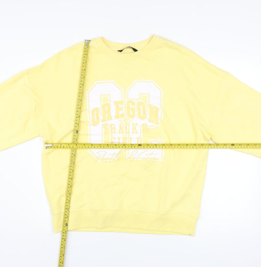 Womens UK Size M Marks and Spencer Yellow Pullover Sweatshirt