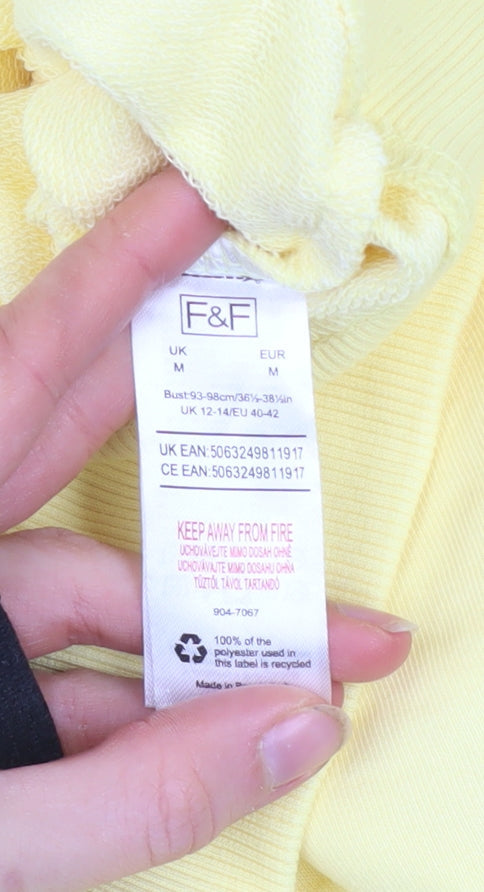 Womens UK Size M Marks and Spencer Yellow Pullover Sweatshirt