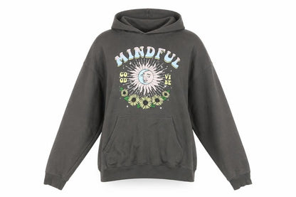 Womens UK Size S Spotted Grey Pullover Hoodie