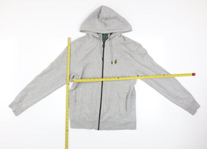 Mens UK Size M Luke Sport Grey Full Zip Hoodie