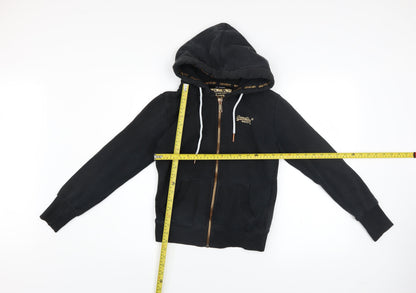 Womens UK Size 6 Superdry Black Full Zip Hoodie