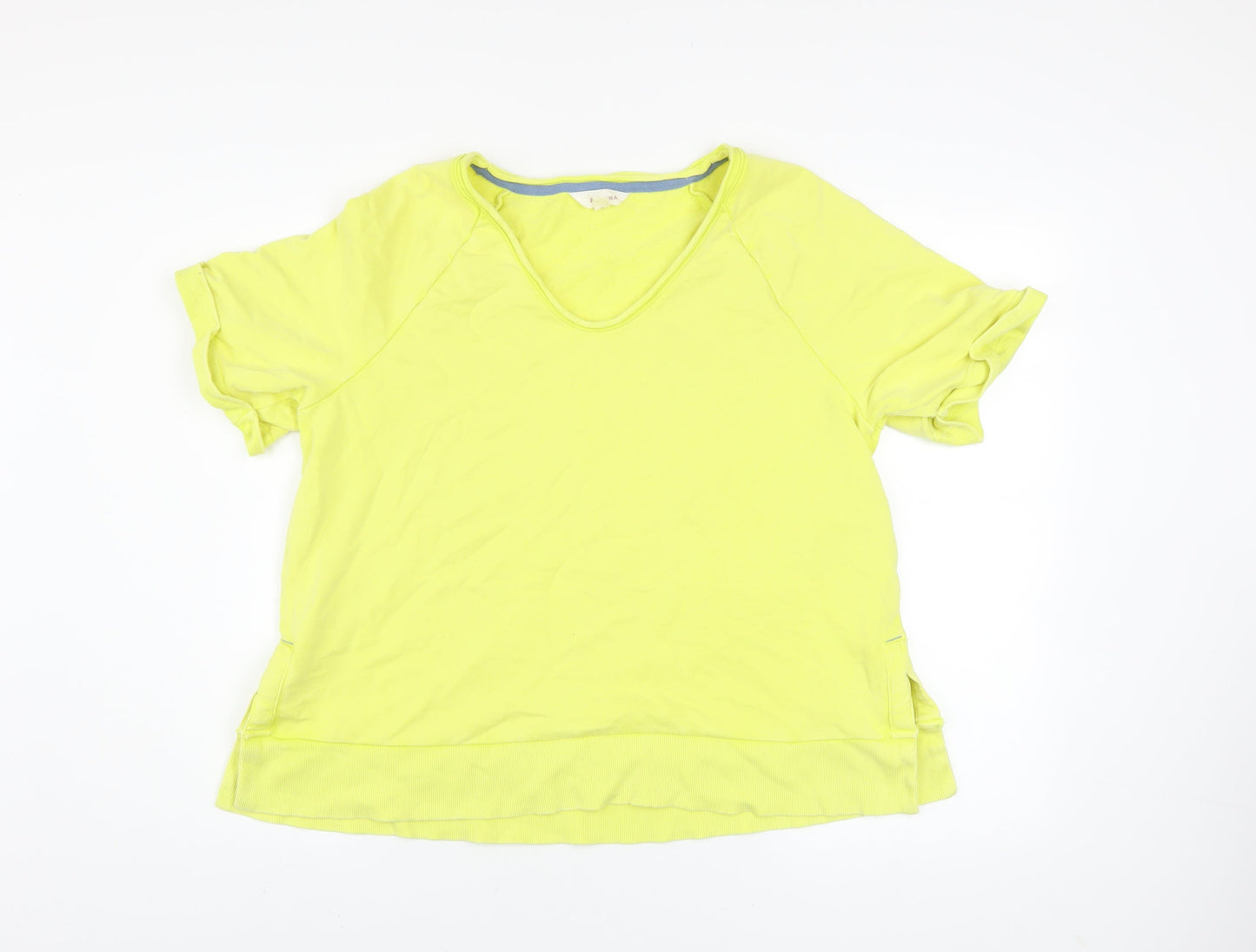 Womens UK Size M Marks and Spencer Yellow Basic T-Shirt