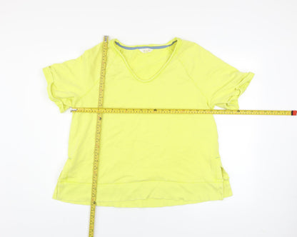 Womens UK Size M Marks and Spencer Yellow Basic T-Shirt