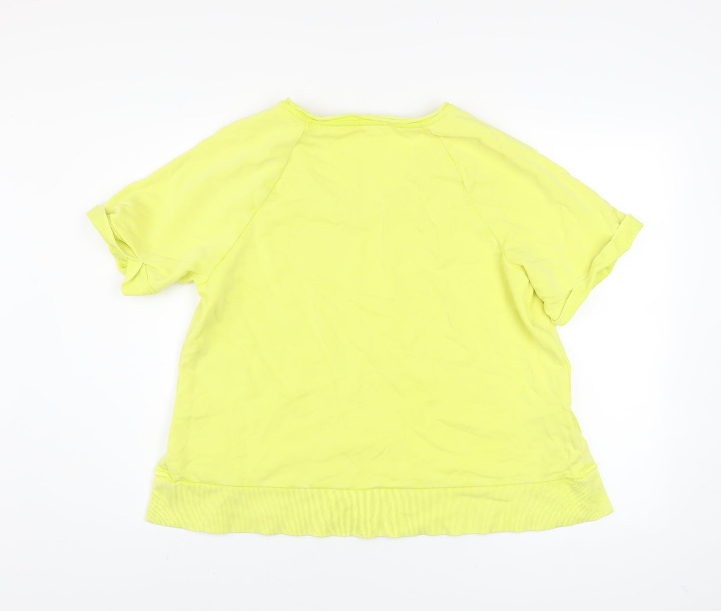 Womens UK Size M Marks and Spencer Yellow Basic T-Shirt