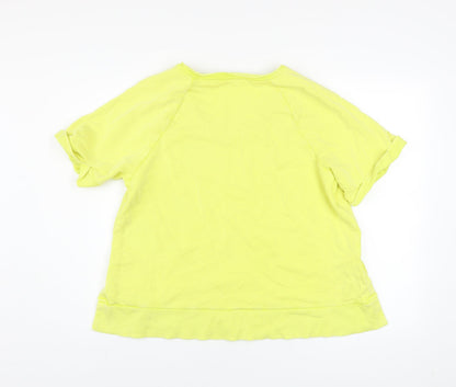 Womens UK Size M Marks and Spencer Yellow Basic T-Shirt