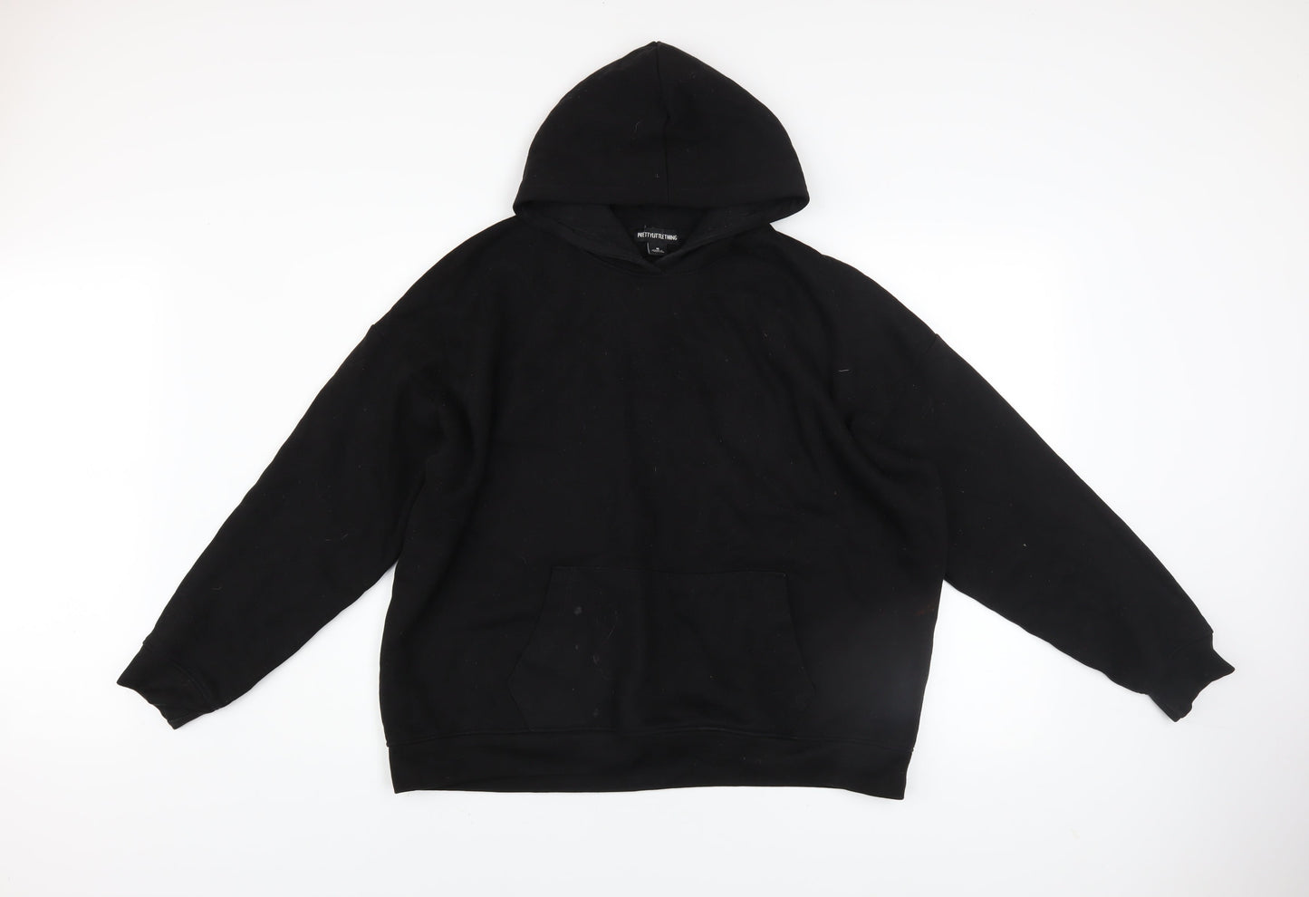 Womens UK Size M PRETTYLITTLETHING Black Pullover Hoodie