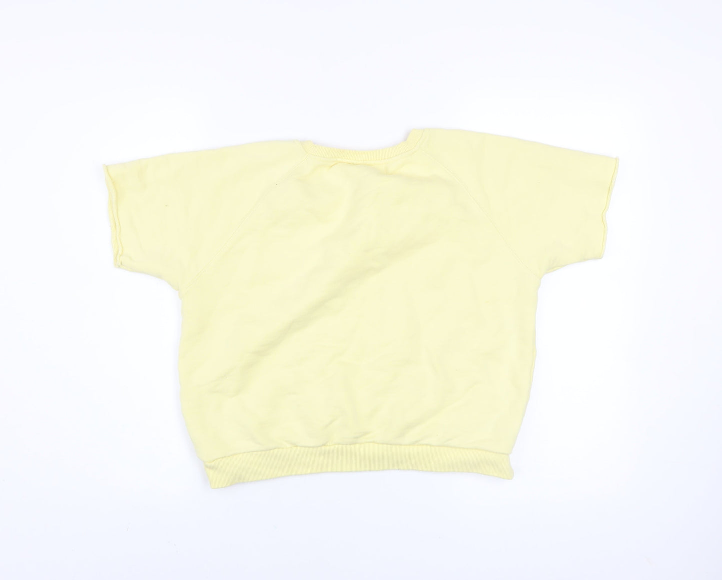 Womens UK Size 8 Topshop Yellow Basic T-Shirt
