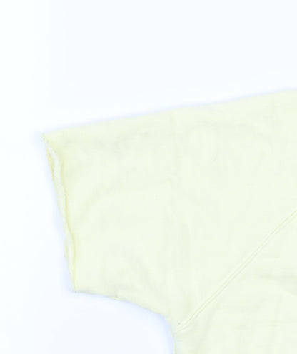 Womens UK Size 8 Topshop Yellow Basic T-Shirt