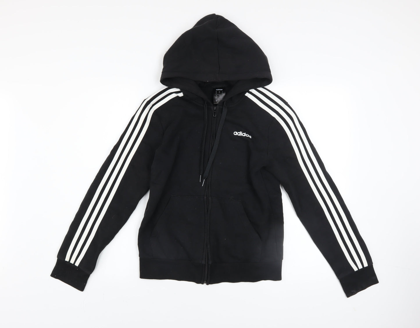 Womens UK Size S adidas Black Full Zip Hoodie