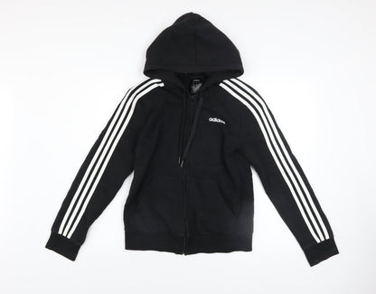 Womens UK Size S adidas Black Full Zip Hoodie