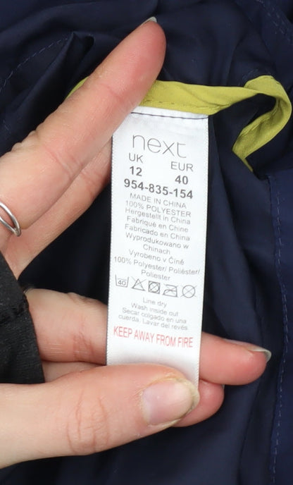 Womens UK Size 12 NEXT Blue Parka Coat
