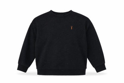 NEXT Boys Black Crew Neck Pullover Sweatshirt 9 Years Cotton Blend Logo