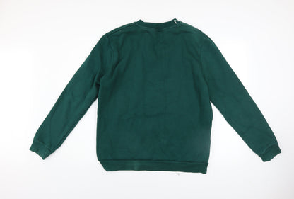 Mens UK Size L boohooMAN Green Pullover Sweatshirt
