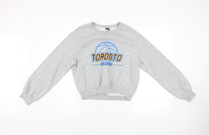 Womens UK Size S H&M Grey Pullover Sweatshirt