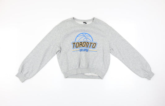 Womens UK Size S H&M Grey Pullover Sweatshirt