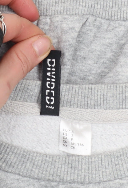 Womens UK Size S H&M Grey Pullover Sweatshirt