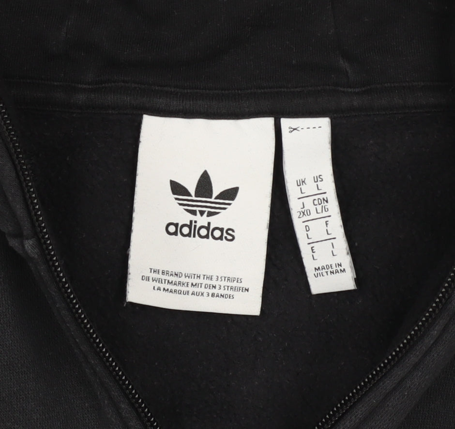 Mens UK Size L adidas Blue 1/2 Zip Hoodie