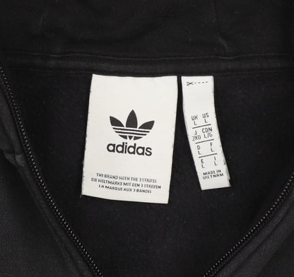 Mens UK Size L adidas Blue 1/2 Zip Hoodie