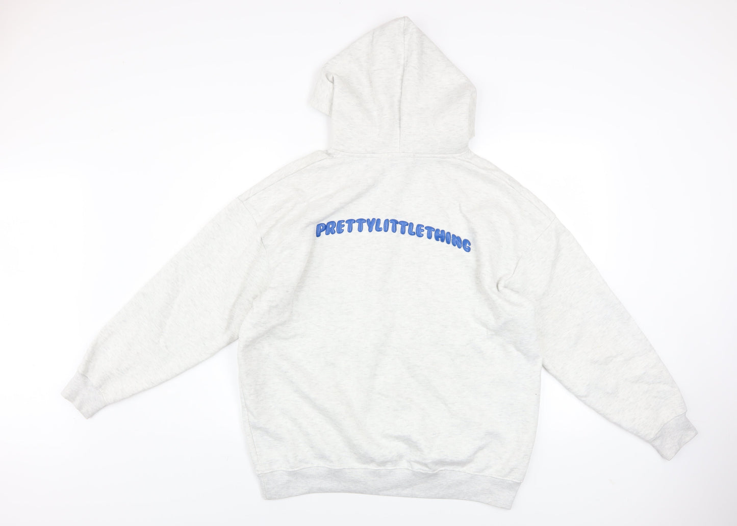 Womens UK Size M PRETTYLITTLETHING Grey Pullover Hoodie