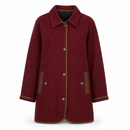 Womens UK Size L Woolrich Red Overcoat