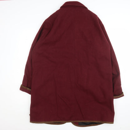 Womens UK Size L Woolrich Red Overcoat
