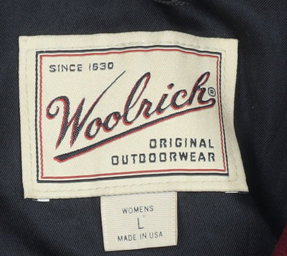Womens UK Size L Woolrich Red Overcoat
