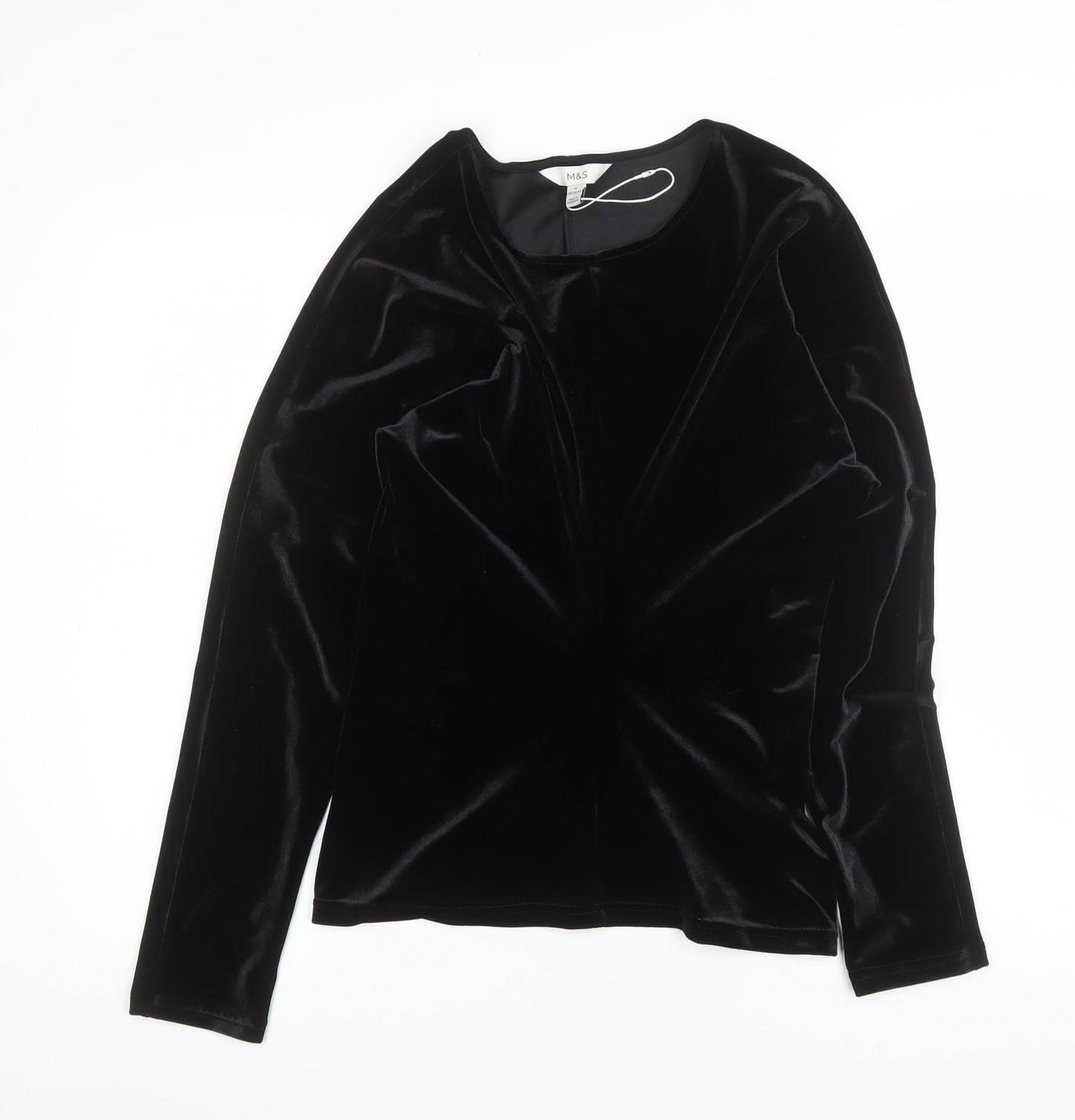 Womens UK Size 10 Marks and Spencer Black Basic Blouse