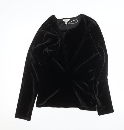 Womens UK Size 10 Marks and Spencer Black Basic Blouse