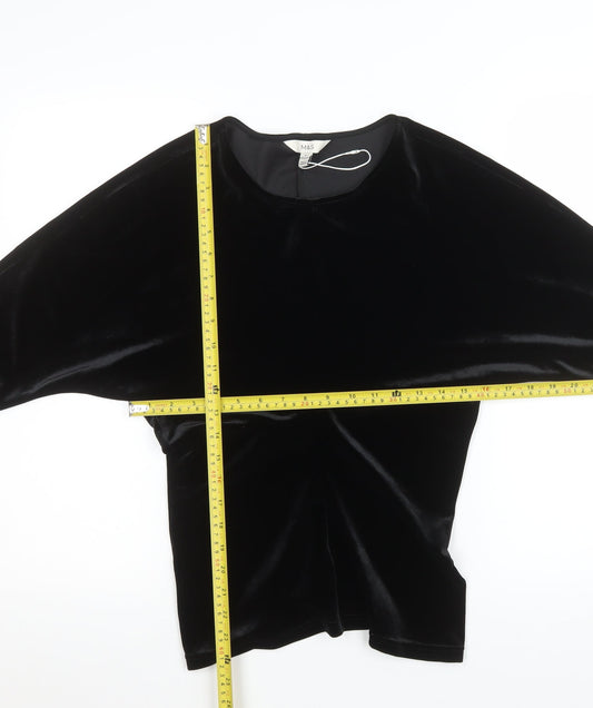 Womens UK Size 10 Marks and Spencer Black Basic Blouse
