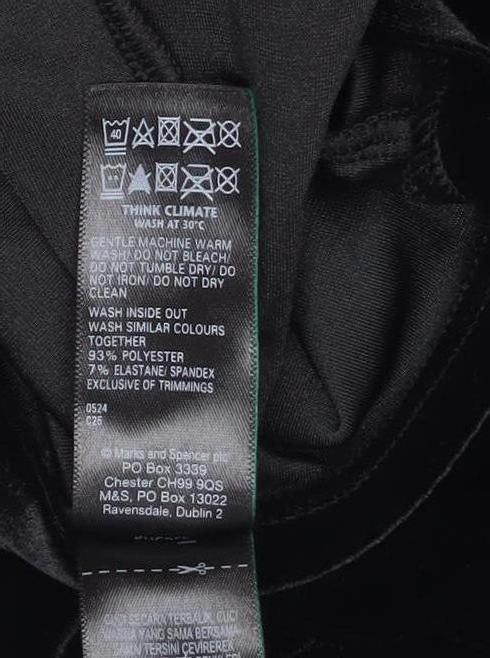 Womens UK Size 10 Marks and Spencer Black Basic Blouse