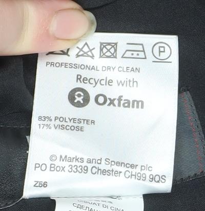 Mens UK Size M Marks and Spencer Regular Fit Dress Pants Grey Trousers