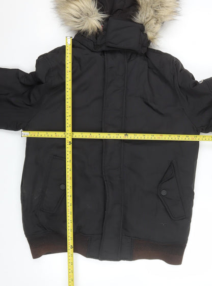 Mens UK Size S Tommy Jeans Black Bomber Jacket