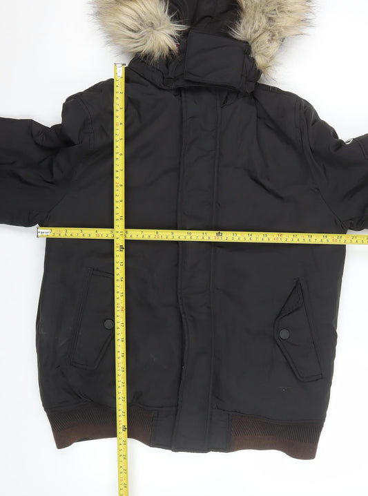 Mens UK Size S Tommy Jeans Black Bomber Jacket