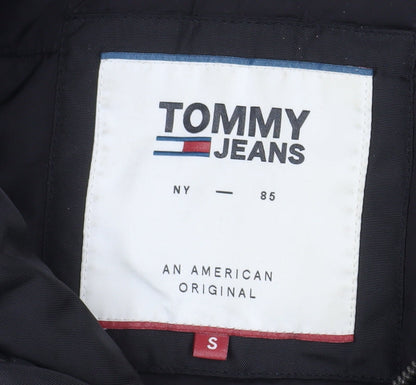 Mens UK Size S Tommy Jeans Black Bomber Jacket