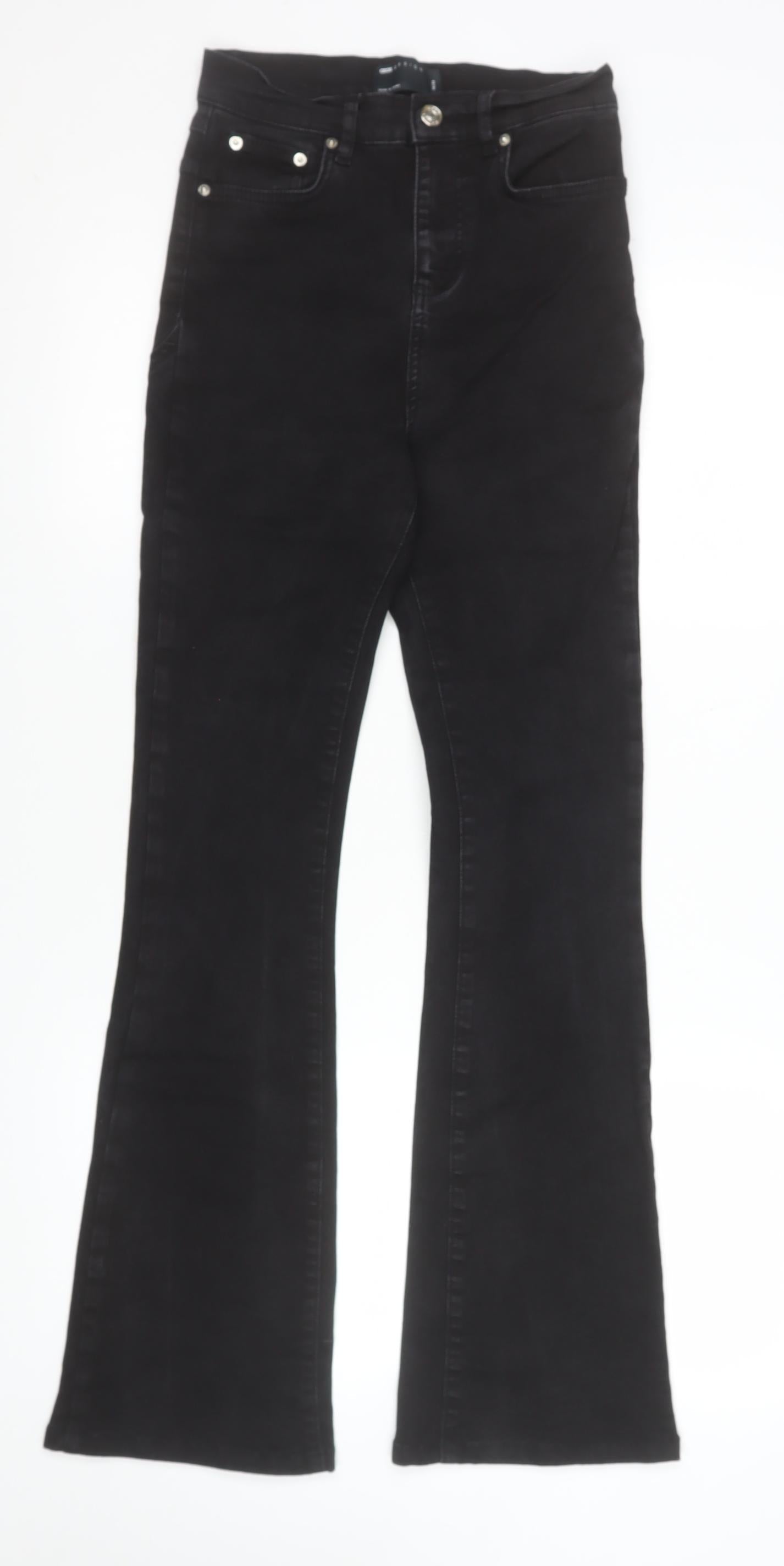 Womens UK Size 26 ASOS Design Slim Fit Flared Black Jeans