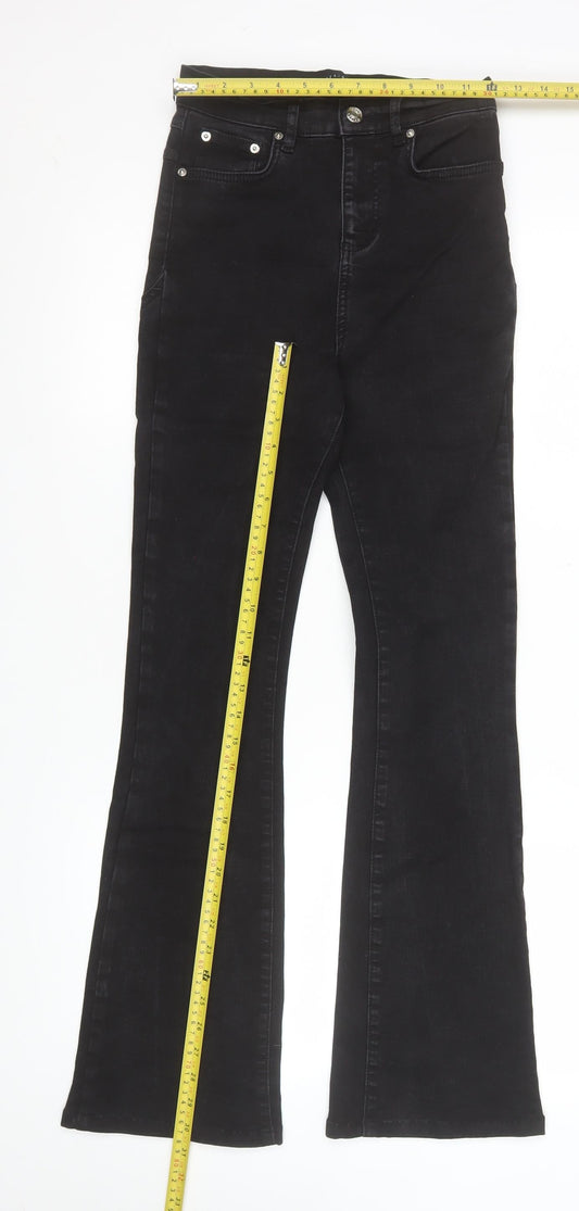 Womens UK Size 26 ASOS Design Slim Fit Flared Black Jeans