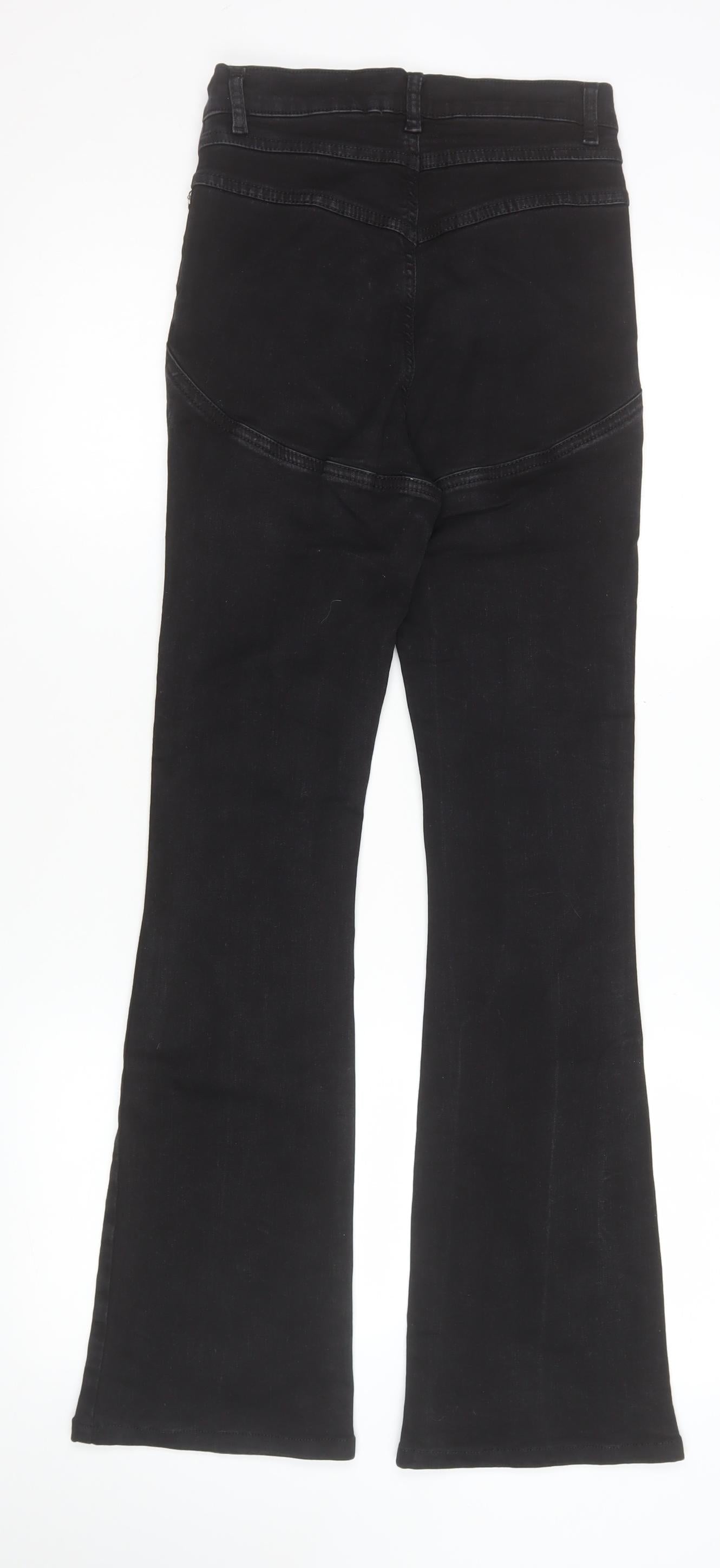 Womens UK Size 26 ASOS Design Slim Fit Flared Black Jeans