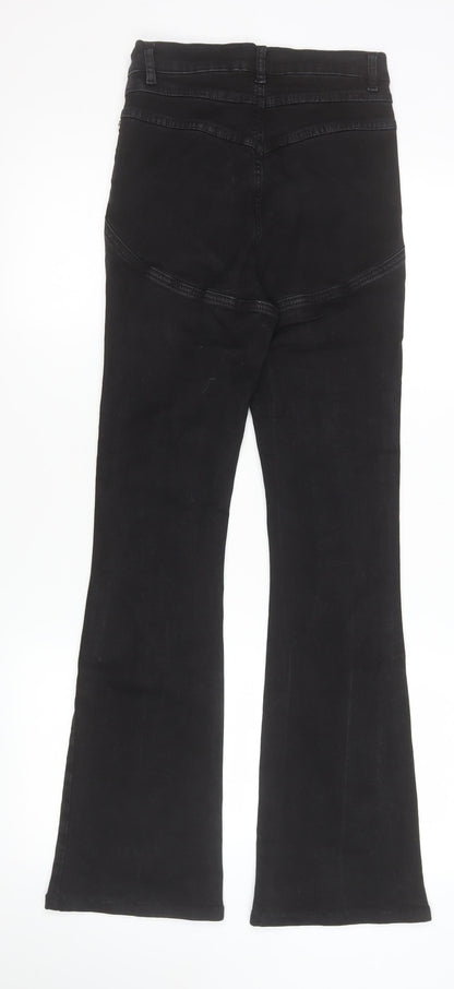 Womens UK Size 26 ASOS Design Slim Fit Flared Black Jeans