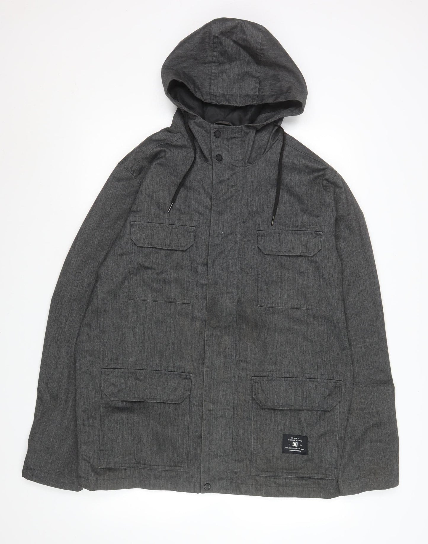 Mens UK Size M DC Grey Parka Coat