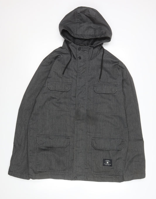 Mens UK Size M DC Grey Parka Coat