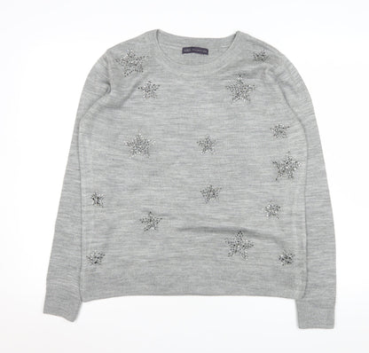 Womens UK Size XL Marks and Spencer Grey Basic T-Shirt