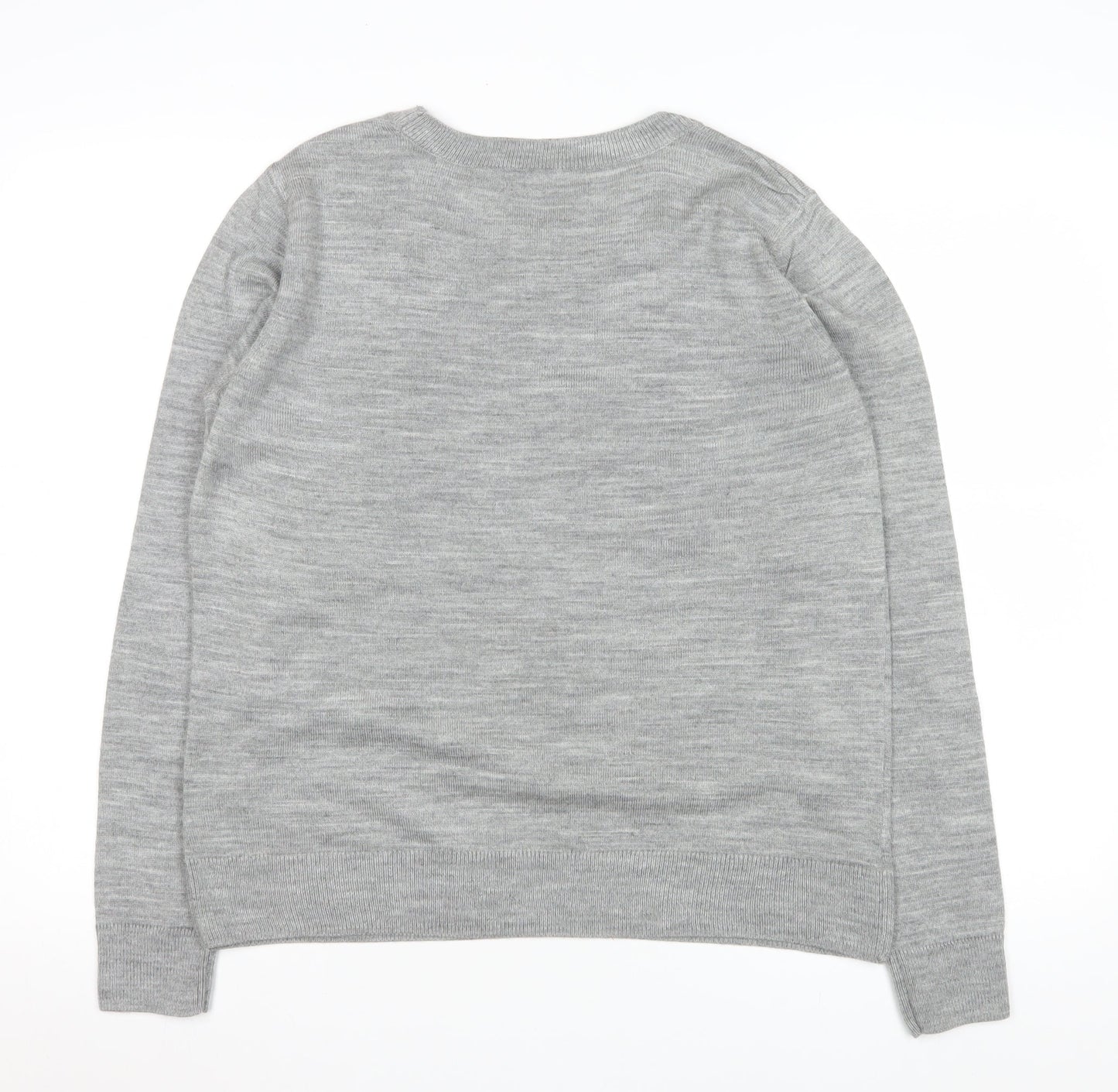 Womens UK Size XL Marks and Spencer Grey Basic T-Shirt