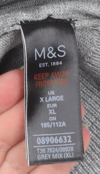 Womens UK Size XL Marks and Spencer Grey Basic T-Shirt