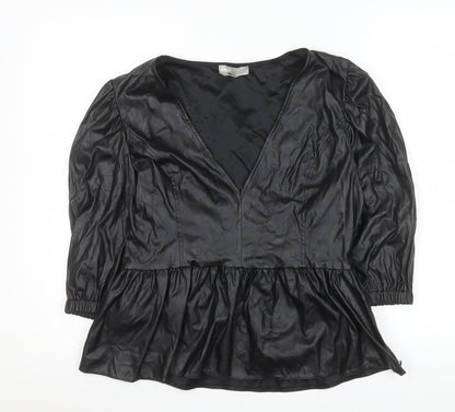 Womens UK Size 14 ASOS Black Tunic Blouse