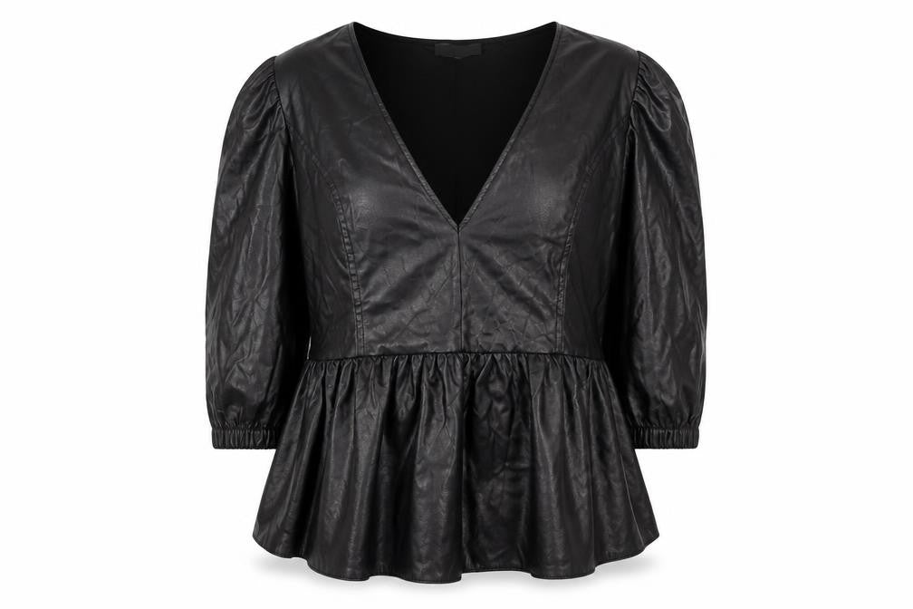 Womens UK Size 14 ASOS Black Tunic Blouse