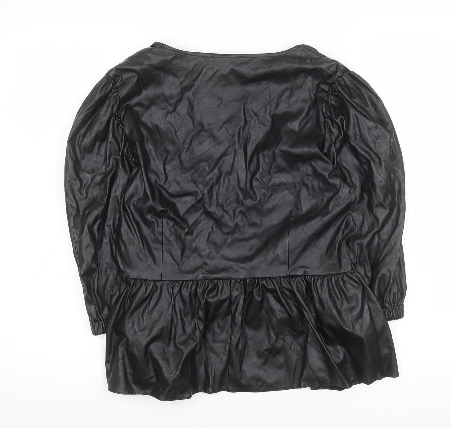 Womens UK Size 14 ASOS Black Tunic Blouse