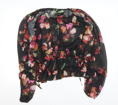 Womens UK Size 16 River Island Multicoloured Wrap Blouse
